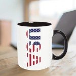 Funny Patriotic Coffee Mug - American Flag Design