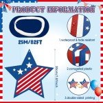 Patriotic 28-Piece Star Lawn Decorations Set