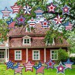 Patriotic 28-Piece Star Lawn Decorations Set