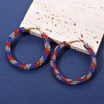 USA Red, White & Blue Hoop Earrings