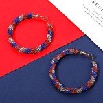 USA Red, White & Blue Hoop Earrings