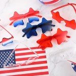 12-Pack Star-Shaped Glasses for Patriotic Celebrations