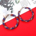 USA Red, White & Blue Hoop Earrings
