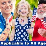 64PCS Patriotic Temporary Tattoos for Veterans Day