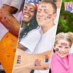 64PCS Patriotic Temporary Tattoos for Veterans Day