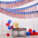 Red, White, and Blue Foil Fringe Garland Set