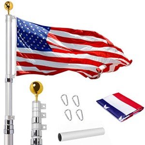 Telescoping Flag Pole Kit with American Flag