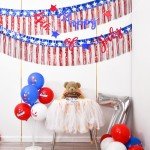 Red, White, and Blue Foil Fringe Garland Set