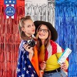 4th of July Tinsel Curtains - Red, White, Blue