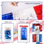 4th of July Tinsel Curtains - Red, White, Blue