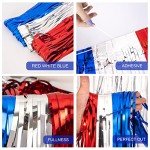 4th of July Tinsel Curtains - Red, White, Blue