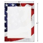American Flag Letter Paper Set of 25