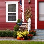 Patriotic Metal Barn Star Garden Stake Decor