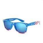 Retro 80's American Flag Sunglasses with Gold Lenses