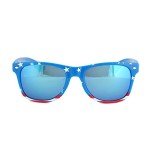 Retro 80's American Flag Sunglasses with Gold Lenses