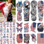 USA Flag Temporary Tattoo for Independence Day Fun
