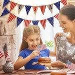 2 Pack Burlap USA Flag Banners for 4th of July