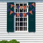 2 Pack Burlap USA Flag Banners for 4th of July