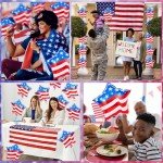 30Pcs Red, White, and Blue Star Balloons