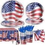 American Flag Tableware Set for Patriotic Celebrations