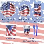 American Flag Tableware Set for Patriotic Celebrations