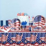American Flag Tableware Set for Patriotic Celebrations