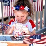 96 Pcs Disposable Patriotic Party Set for 24