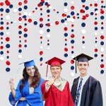 Navy Red White Polka Dot Party Garlands