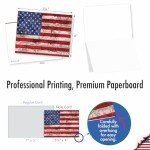 10 Patriotic American Flag Boxed Cards