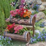 Set of 4 Metal American Flag Garden Stakes