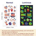 Glow-in-the-Dark Independence Day Tattoo Set