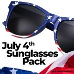 USA Flag Sunglasses - 3 Pairs Team Spirit