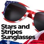 USA Flag Sunglasses - 3 Pairs Team Spirit