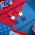 Red, White, and Blue Patriotic Dangle Earrings