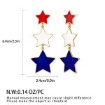 Red, White, and Blue Patriotic Dangle Earrings
