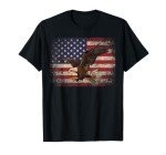 Patriotic Bald Eagle American Flag T-Shirt