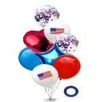 Patriotic 4th of July Balloon Set - 8 Pieces