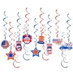 4th of July Patriotic Hanging Swirl Decorations