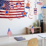 4th of July Patriotic Hanging Swirl Decorations