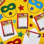 Comic Book Action Hero Birthday Invitations - 24 Pack