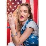 American Flag Glitter Jelly Bracelets for July 4th