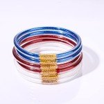 American Flag Glitter Jelly Bracelets for July 4th