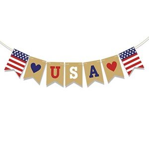 USA Patriotic Garland Banner for Celebrations