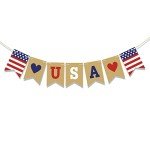 USA Patriotic Garland Banner for Celebrations