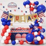 USA Patriotic Garland Banner for Celebrations