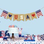 USA Patriotic Garland Banner for Celebrations