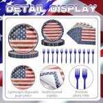 Patriotic Tableware Set - 96 Pieces for Celebrations