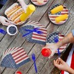 Patriotic Tableware Set - 96 Pieces for Celebrations