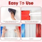 Red, White, and Blue Foil Fringe Backdrop Curtains