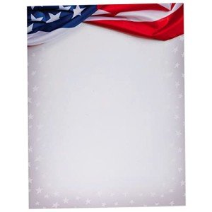 American Flag Paper - 60 Sheets for Celebrations